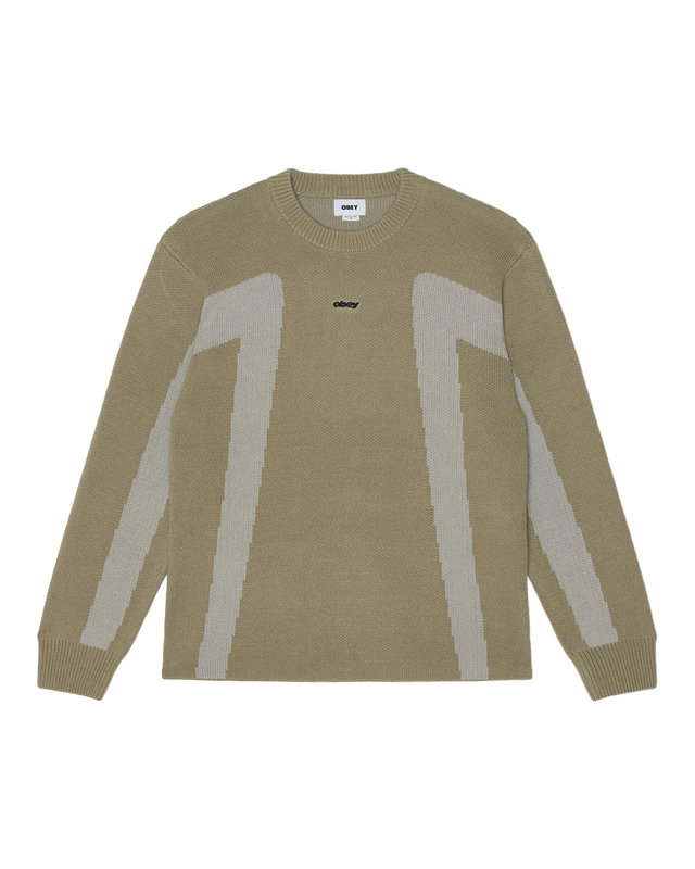 Obey Brann Sweater Grey Multi