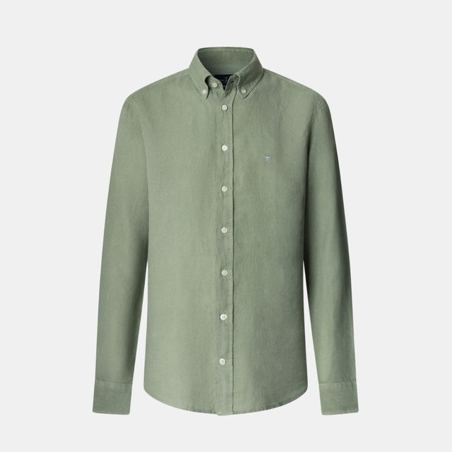 Hackett London Ess Gmd Linen Brpt Sage Green
