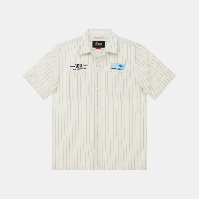 Deus Ex Machina Forecourt Stripe Shirt Dirty White