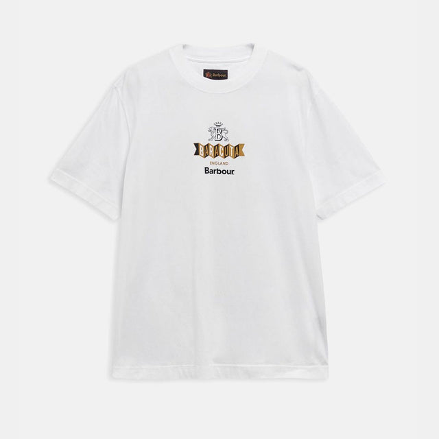 Barbour x Baracuta Vynil Tee Cotton Jersey White