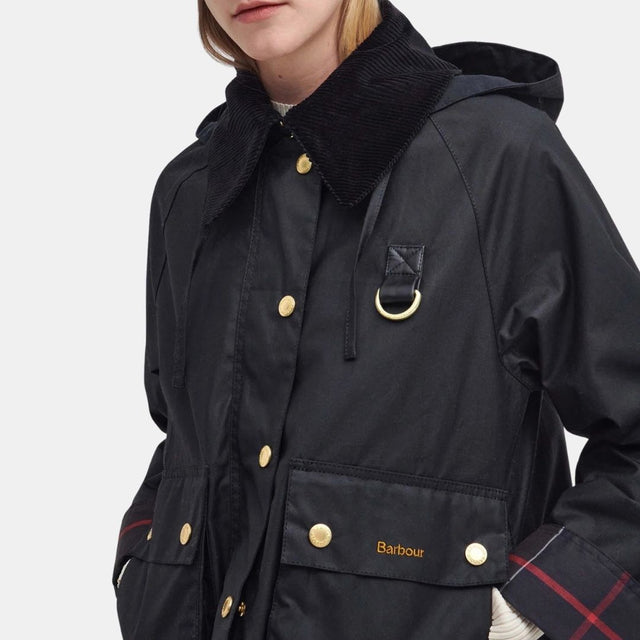 Barbour Reighton Spey Waxed Jacket Classic Black