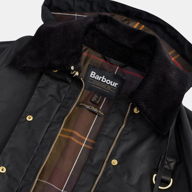Barbour Reighton Spey Waxed Jacket Classic Black