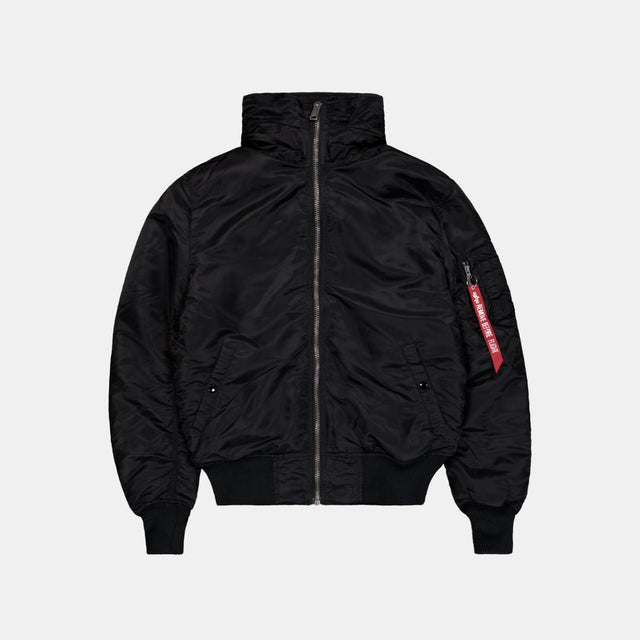 Alpha Industries MA-1 Hooded Bomber Jacket Black