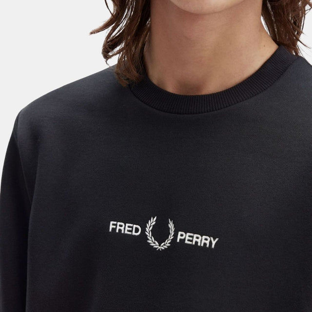 Fred Perry Embroidered Sweatshirt Black
