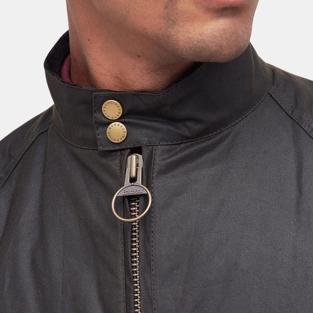 Barbour International Merchant Waxed Jacket Olive