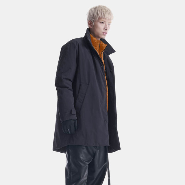 Krakatau Bleriot Trench Coat Qm549 Dark Night