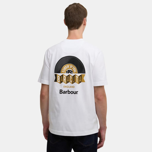 Barbour x Baracuta Vynil Tee Cotton Jersey White