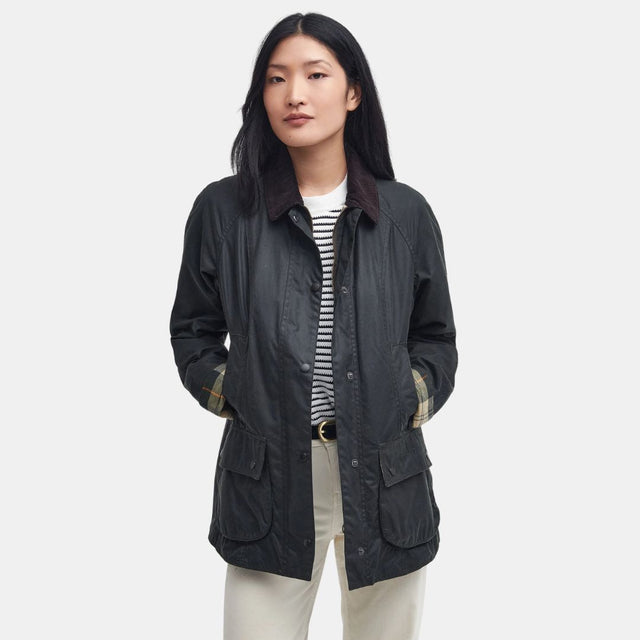 Barbour Beadnell Waxed Jacket Sage