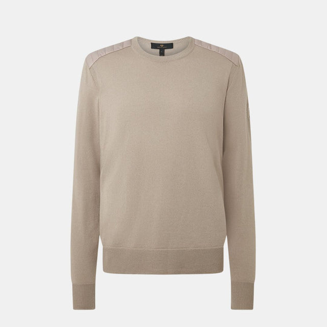 Belstaff Kerrigan Crewneck Jumper Dark Sand