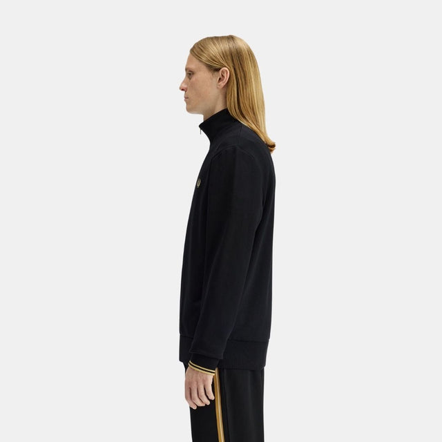 Fred Perry Stripe Tape Track Jacket Black/Champagne