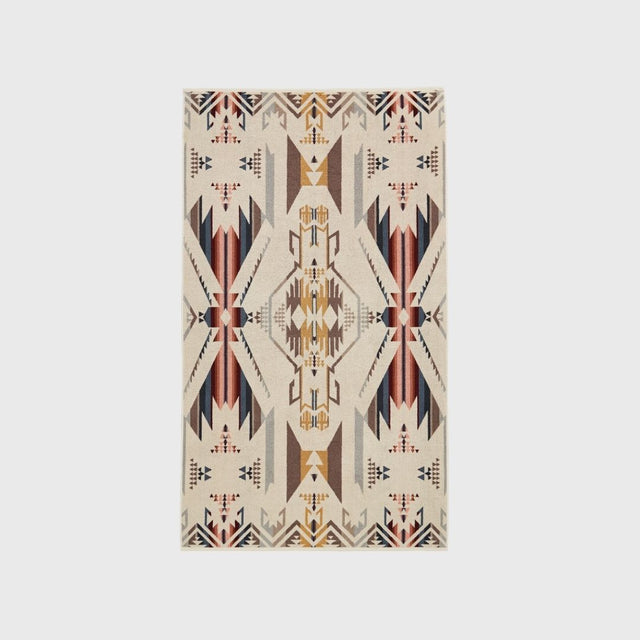 Pendleton Oversized Jacquard Spa Towel White Sands Tan