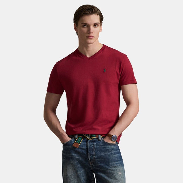 Polo Ralph Lauren Custom Slim Fit Jersey Crewneck T-Shirt Red