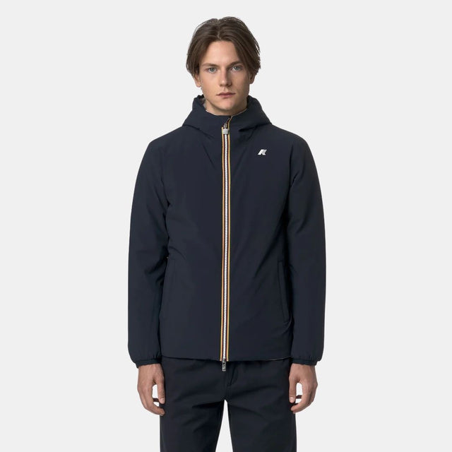 K-Way Jack St Warm Reversible Blue Depth & Beige Cashmere