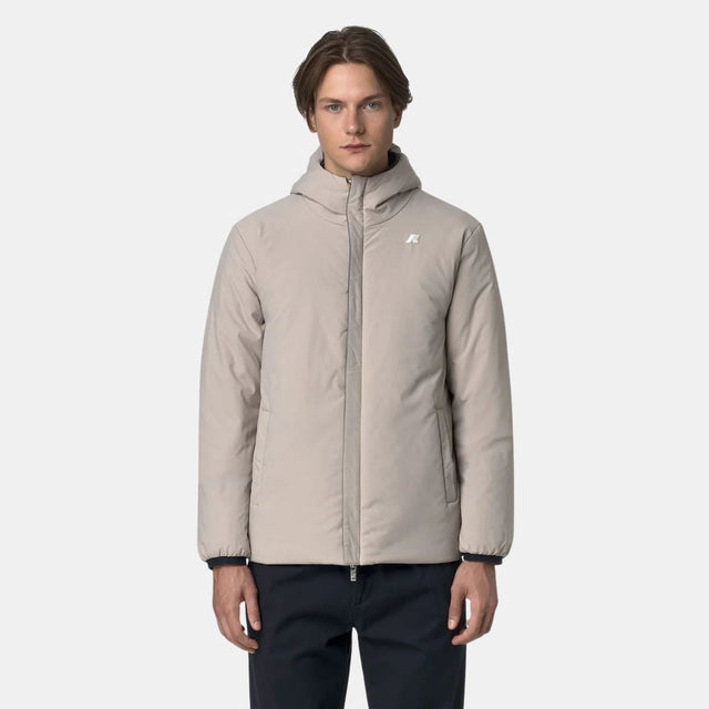 K-Way Jack St Warm Reversible Blue Depth & Beige Cashmere