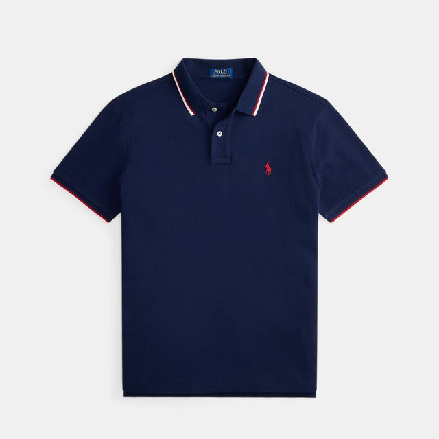 Polo Ralph Lauren Custom Slim Fit Mesh Polo Shirt Newport Navy