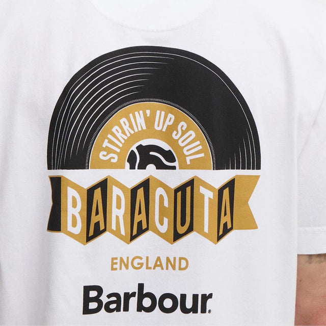 Barbour x Baracuta Vynil Tee Cotton Jersey White