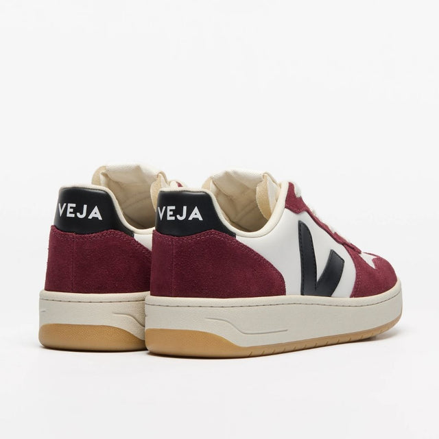Veja V-10 Prime Leather White Black Amarante