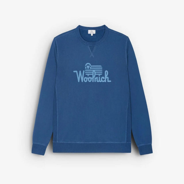 Woolrich Organic Cotton Sweatshirt Men's Blue Lobster