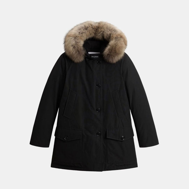 Woolrich Artic Parka Ramar Cloth Detachable Fur Women's Black