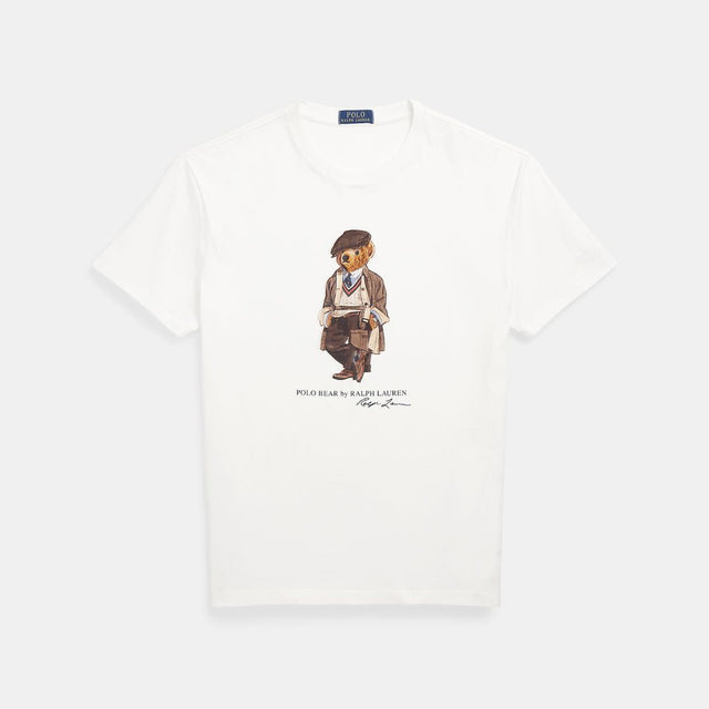 Ralph Lauren Custom Slim Fit Polo Bear Jersey T-Shirt White