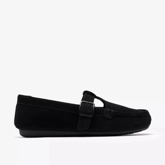 Clarks Freckle T Bar Women's Black Suede