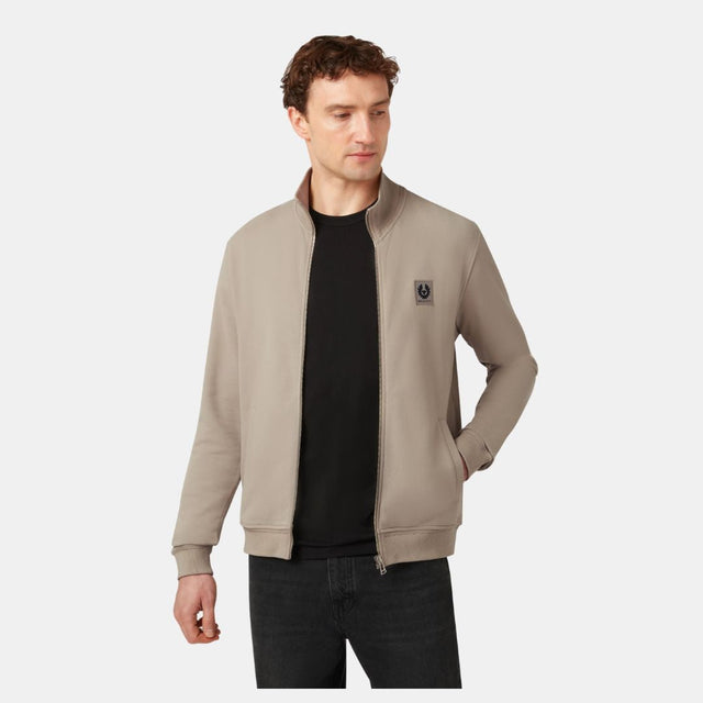 Belstaff Full Zip Sweatshirt Dark Sand