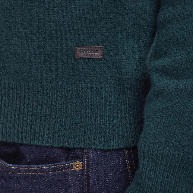 Barbour Essential Rundhalspullover Evergreen 