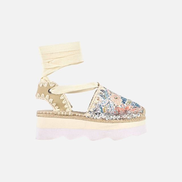 Mou Espa – Sandalen mit Pailletten in Nude