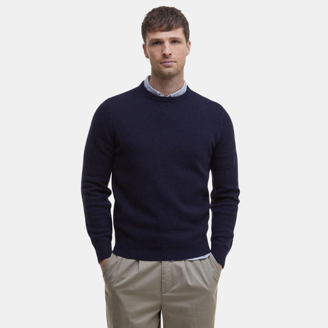 Barbour Essential Crew-Neck Jumper Navy