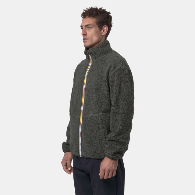 K-Way Pascal Sherpa Polar Combo Green Blackish Combo