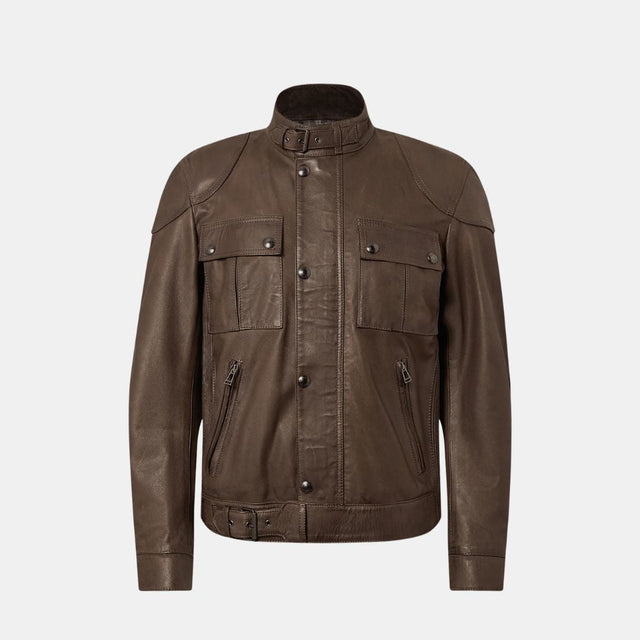 Belstaff Seasonal Gangster Jacket Dark Dusty Taupe