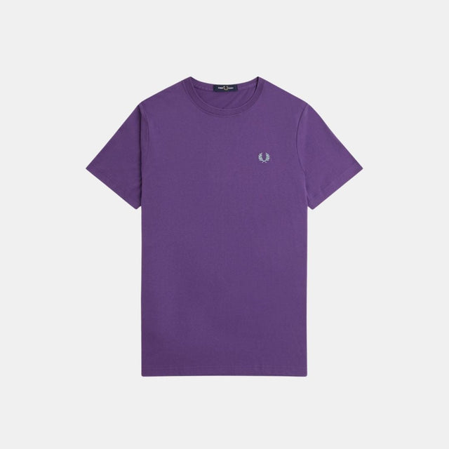 Fred Perry Crew Neck T-Shirt Amethyst & Silver Blue