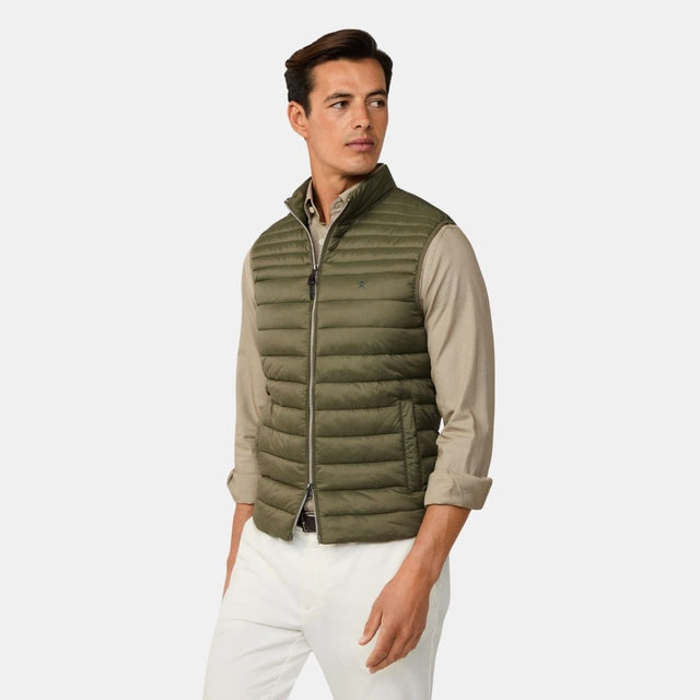 Hackett London Ultra Lw Gilet Cargo Green