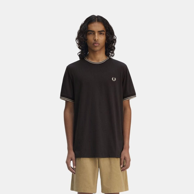 Fred Perry T-Shirt Twin Tipped Anchor Grey Oatmeal