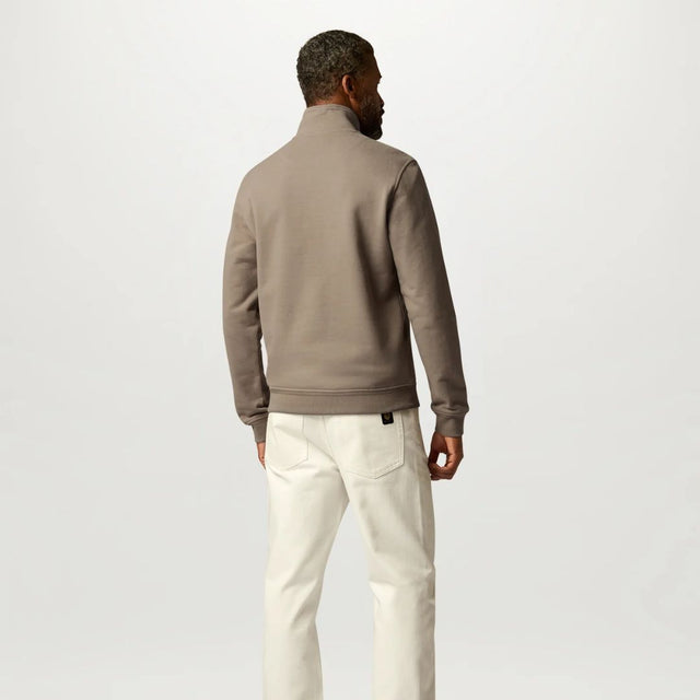 Belstaff Quarter Zip Sweatshirt Dusty Taupe