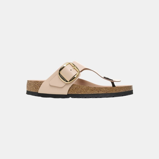 Birkenstock Gizeh Big Buckle Natural Leather Women's High-Shine New Beige