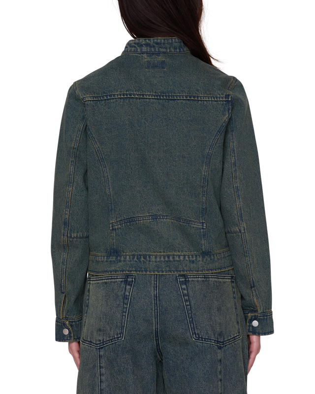 Obey Rove Moto Jacket Yellow Tint Wash