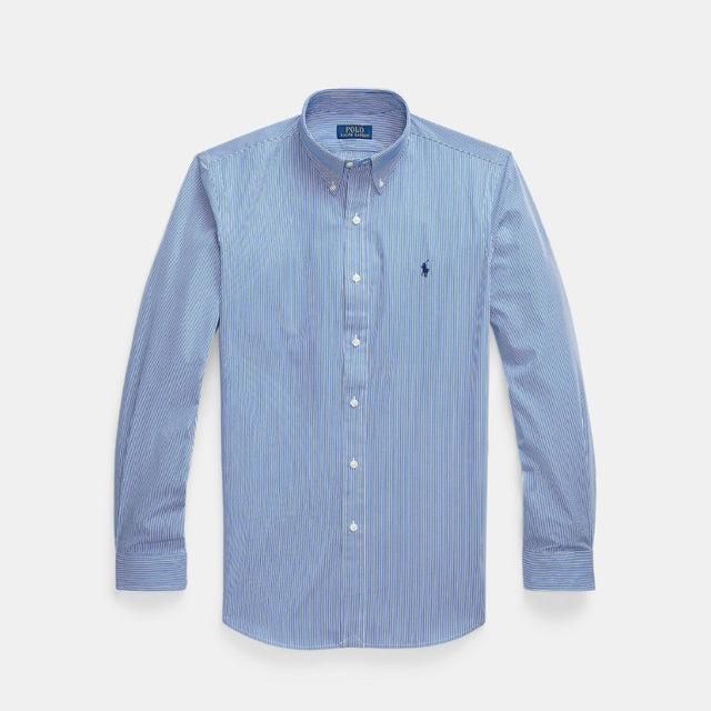 Polo Ralph Lauren Custom Fit Stretch Poplin Shirt Blue
