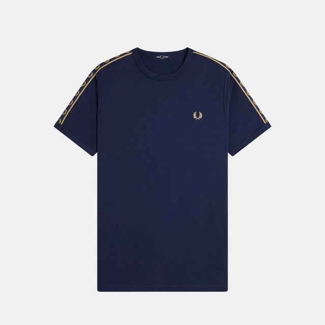 Fred Perry Contrast Tape Ringer Tennis Blue/Champagne