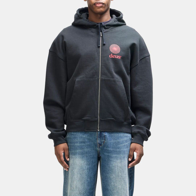 Deus Ex Machina Strata Zip Hoodie Black