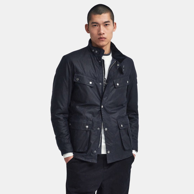 Barbour International Duke Waxed Jacket Classic Navy