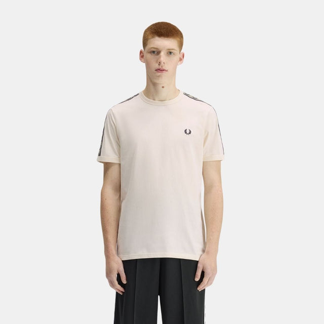 Fred Perry Contrast Tape Ringer Ecru/Navy