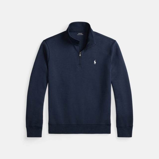 Ralph Lauren Double-Knit Quarter-Zip Pullover Aviator Navy