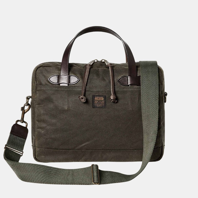 Filson Tin Cloth Compact Briefcase Otter Green