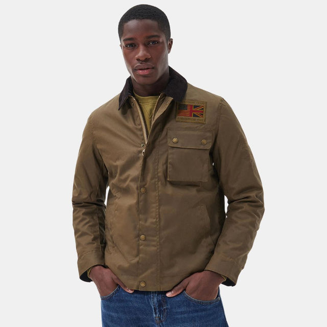 Barbour International Workers Waxed Jacket Sand