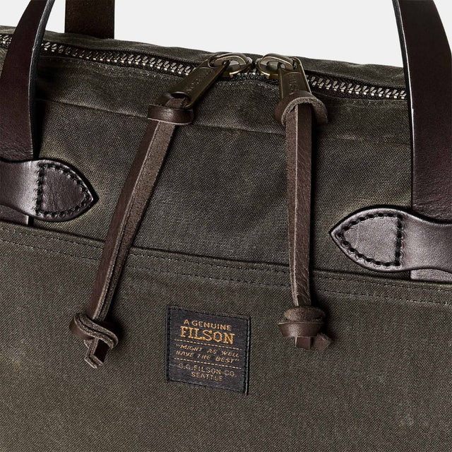 Filson Tin Cloth Compact Briefcase Otter Green