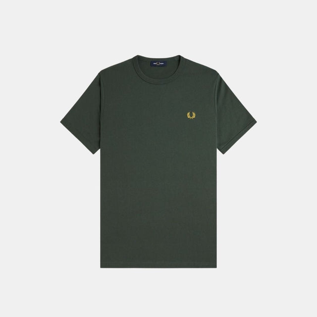 Fred Perry Ringer T-Shirt Court Green