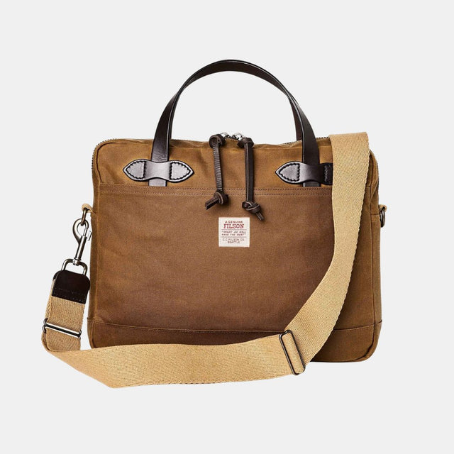 Filson Tin Cloth Compact Briefcase Dark Tan