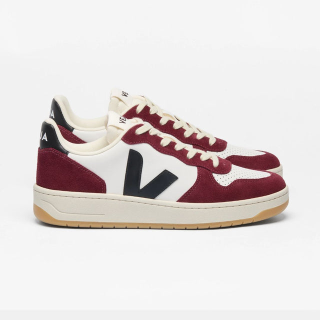 Veja Women's V-10 Leather White & Black Amarante