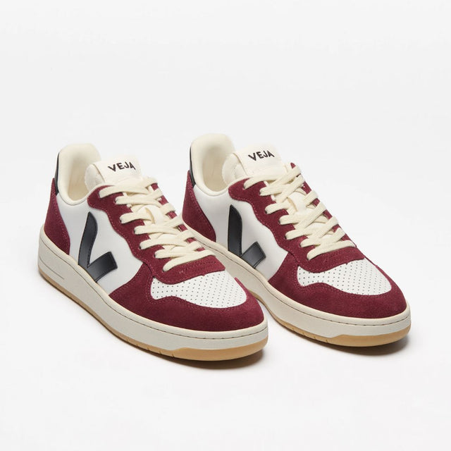 Veja Women's V-10 Leather White & Black Amarante